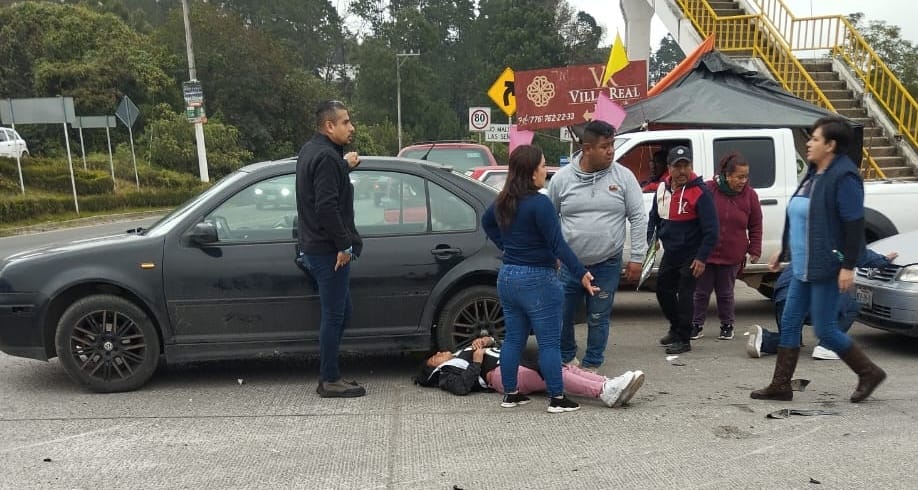 Desde Huauchinango: Mujer herida en accidente de motociclistas