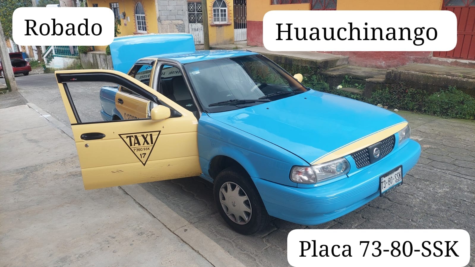 Se roban taxi en Huauchinango