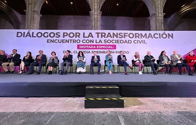 Claudia Sheinbaum presenta a los integrantes de la sociedad civil para la construcción del proyecto de Nación 2024-2030