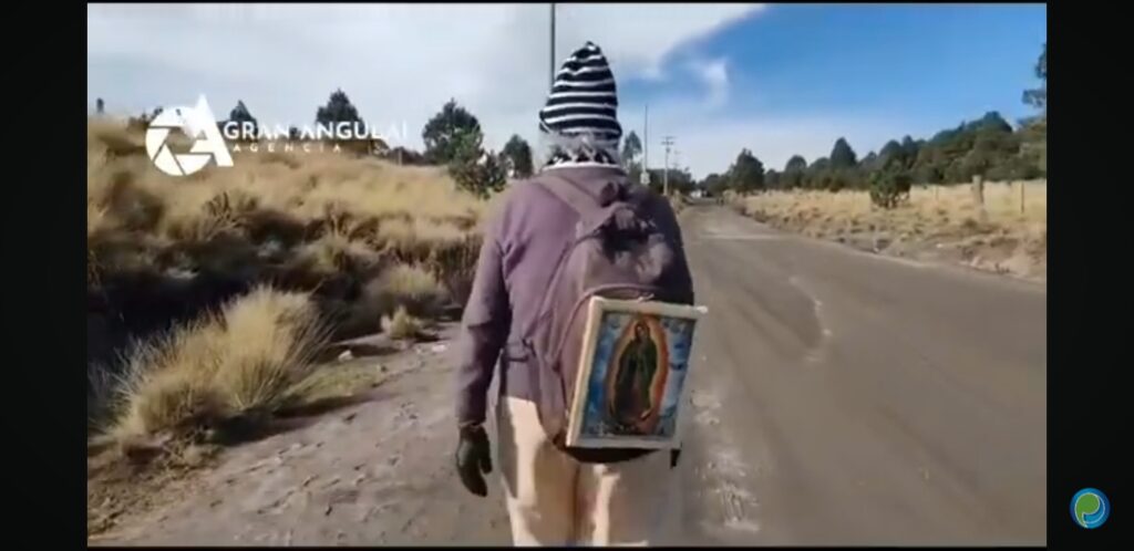 Video desde Puebla: Peregrinos van a la basílica de Guadalupe