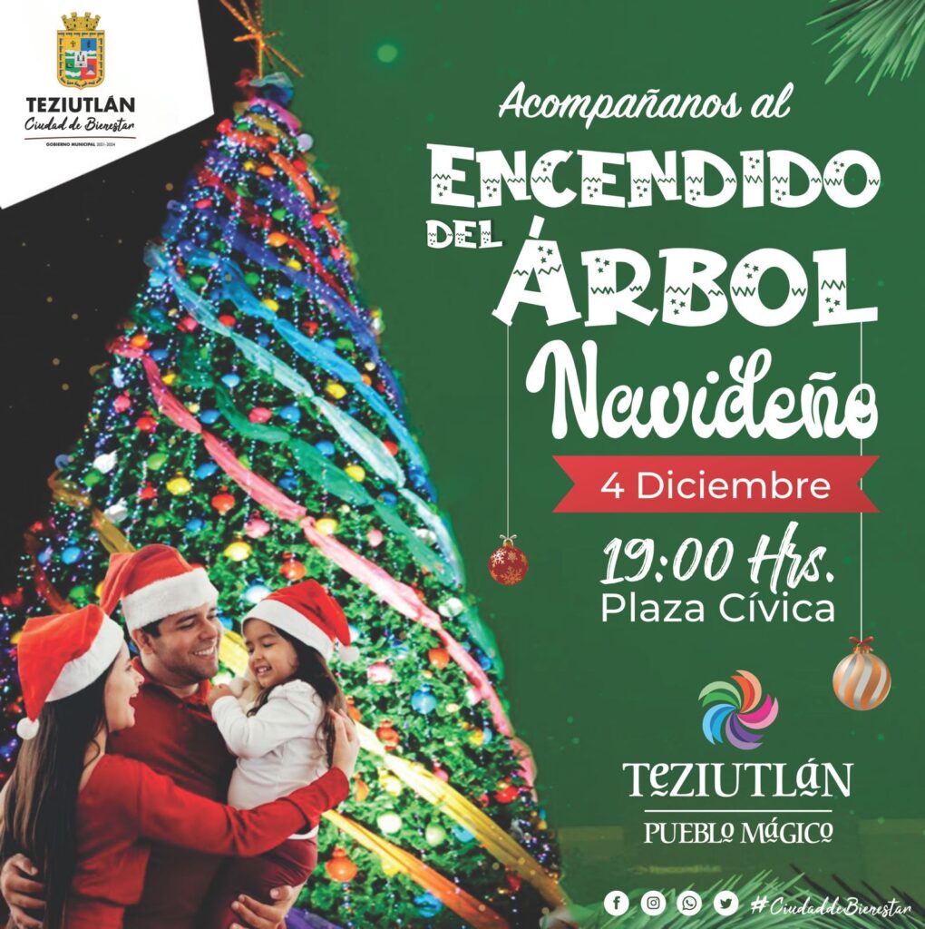 Desde Teziutlán: Este lunes Carlos Peredo encenderá el árbol de navidad
