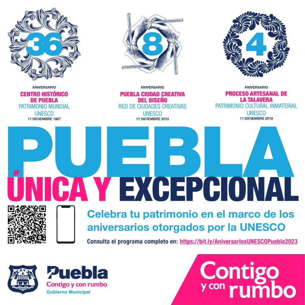 Con actividades culturales, Puebla capital celebra reconocimientos de la UNESCO