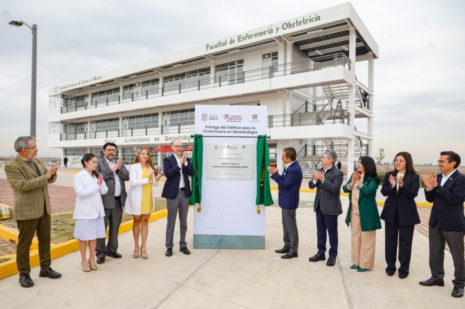 GEM y UAEMéx participan en entrega del edificio de la Facultad de Gerontología