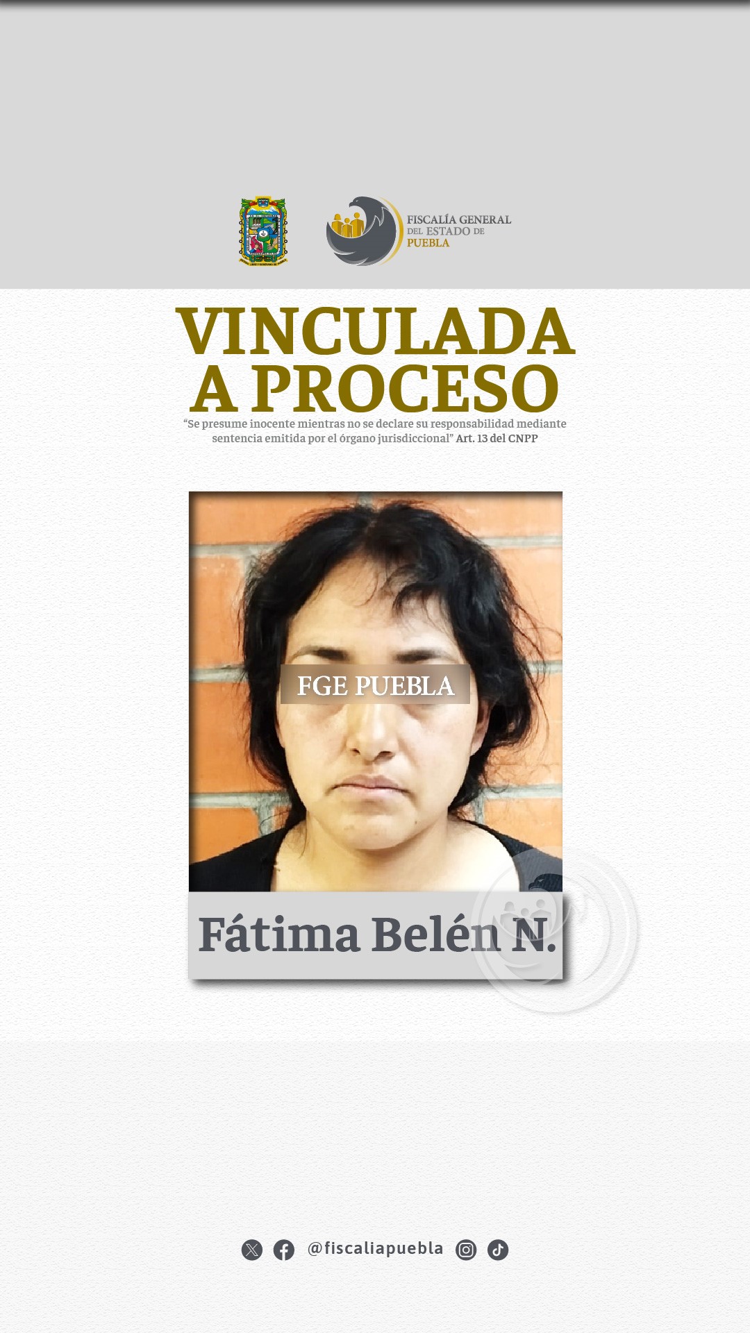 Por ayudar a su amante a escapar de la cárcel de Tehuacán, Fátima Belén fue vinculada a delito