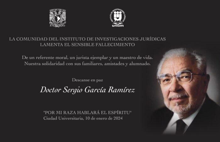 Muere Sergio García Ramírez, jurista e investigador emérito de la UNAM