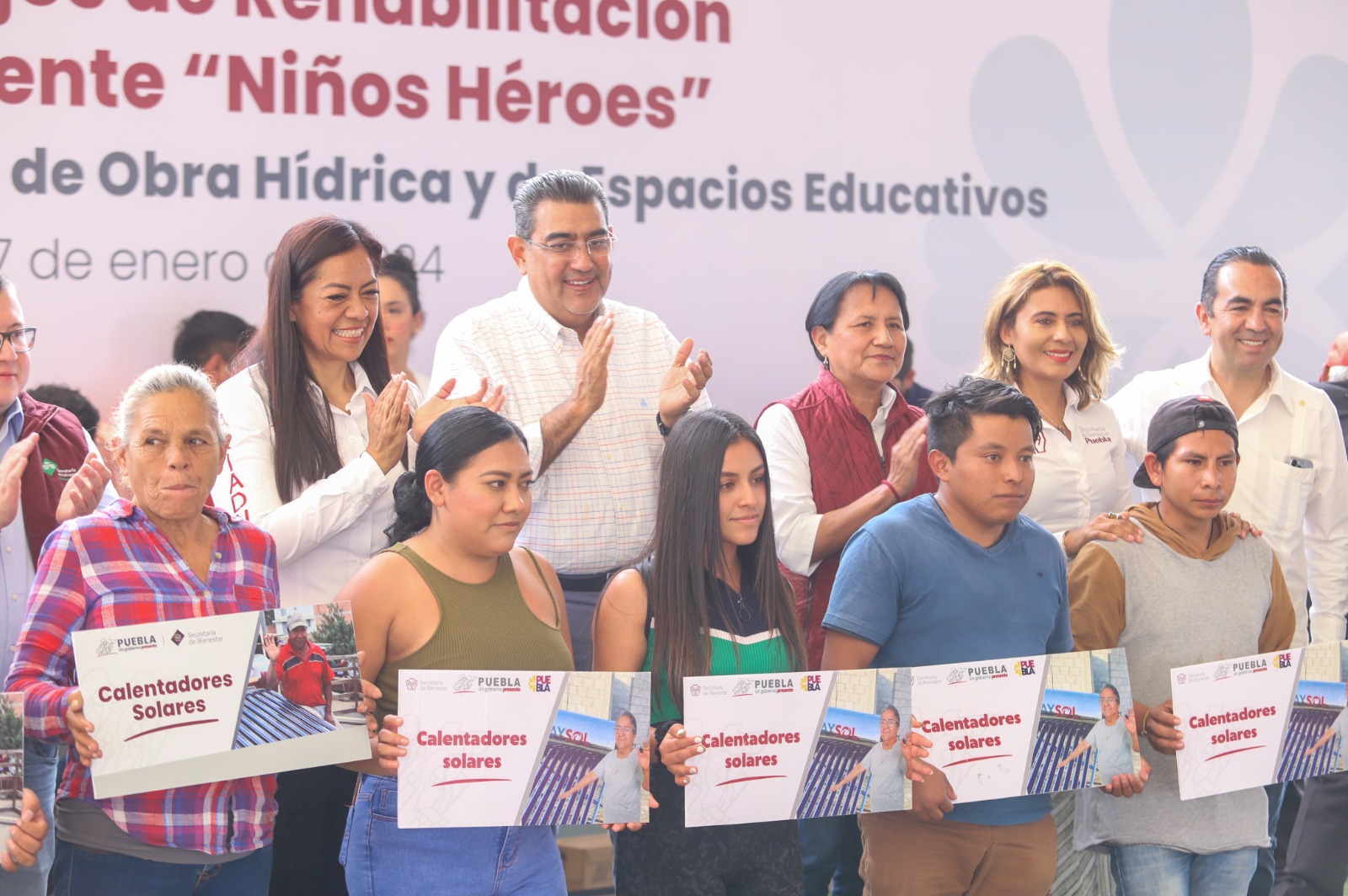 Desde Atlixco: Sergio Salomón y Ariadna Ayala inician rehabilitación del bulevar Niños Héroes