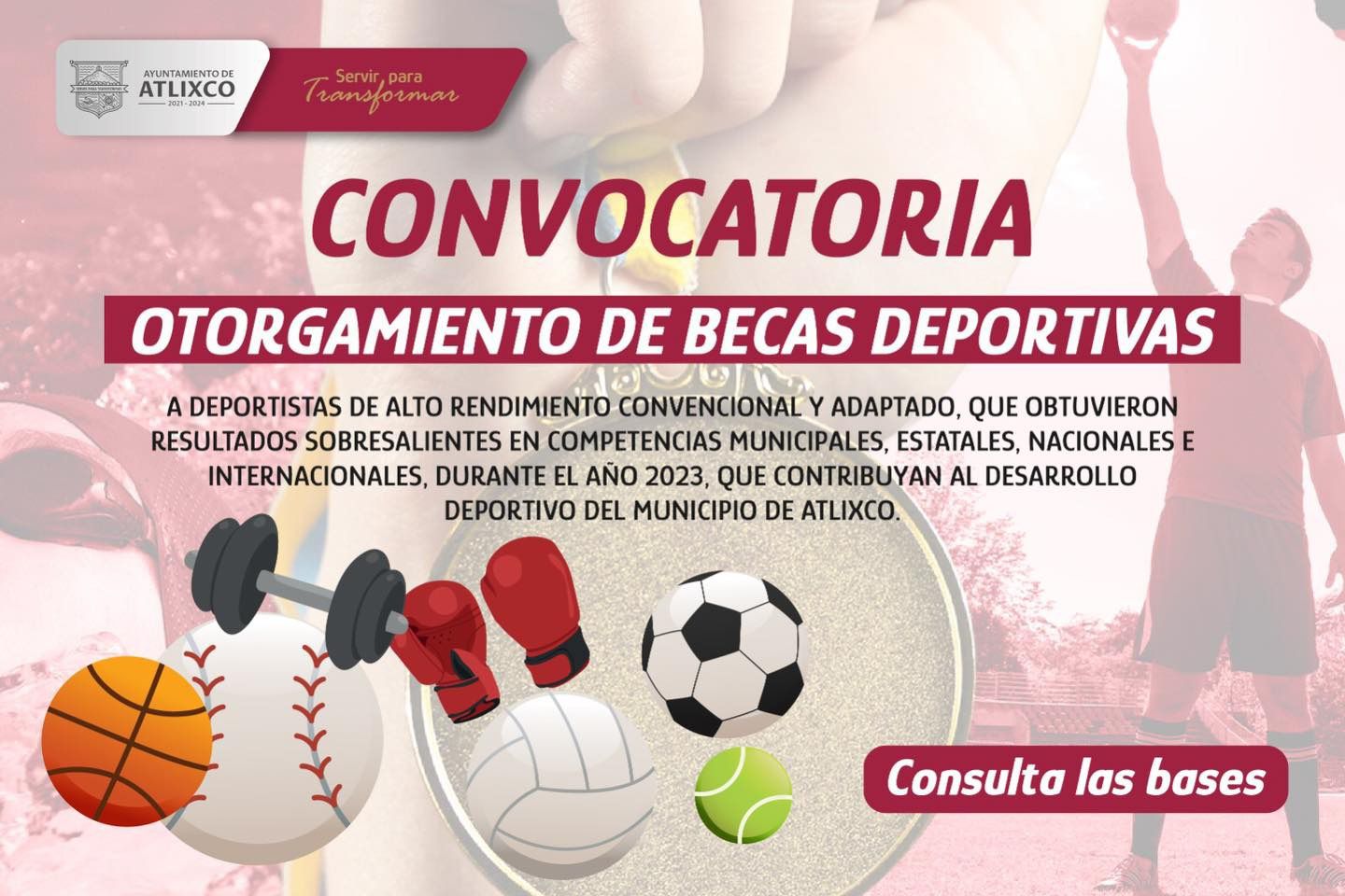 Desde Atlixco: ¡Deportistas apúntense al programa de becas!