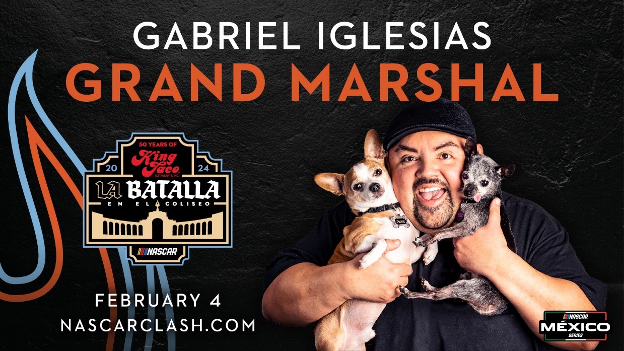 Gabriel “Fluffy” Iglesias será El Grand Marshal para La Carrera ‘King Taco La Batalla en el Coliseo’ de la Nascar Mexico Series