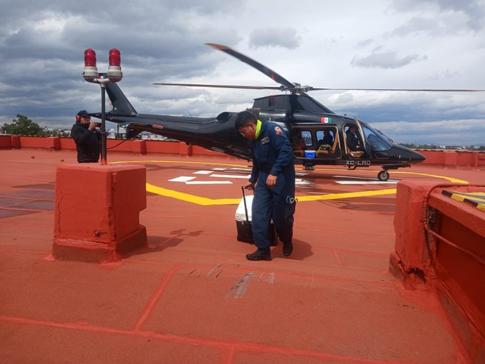 Helicóptero del gobierno estatal llevó a CdMéx órganos para trasplantes, confirmó Sergio Salomón