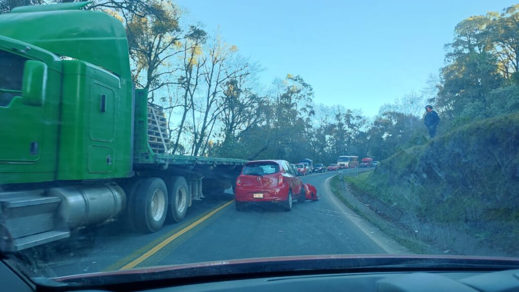 Motociclista herido por accidente en la México Tuxpan
