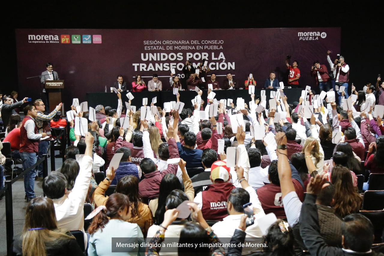 Unidad, pidió Alejandro Armenta al ser ratificado como candidato de la 4T al gobierno de Puebla