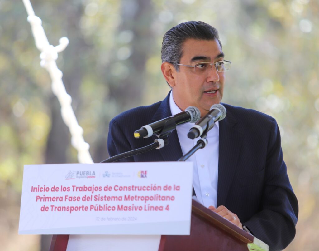 Sergio Salomón inicia construcción del Sistema Metropolitano de Transporte