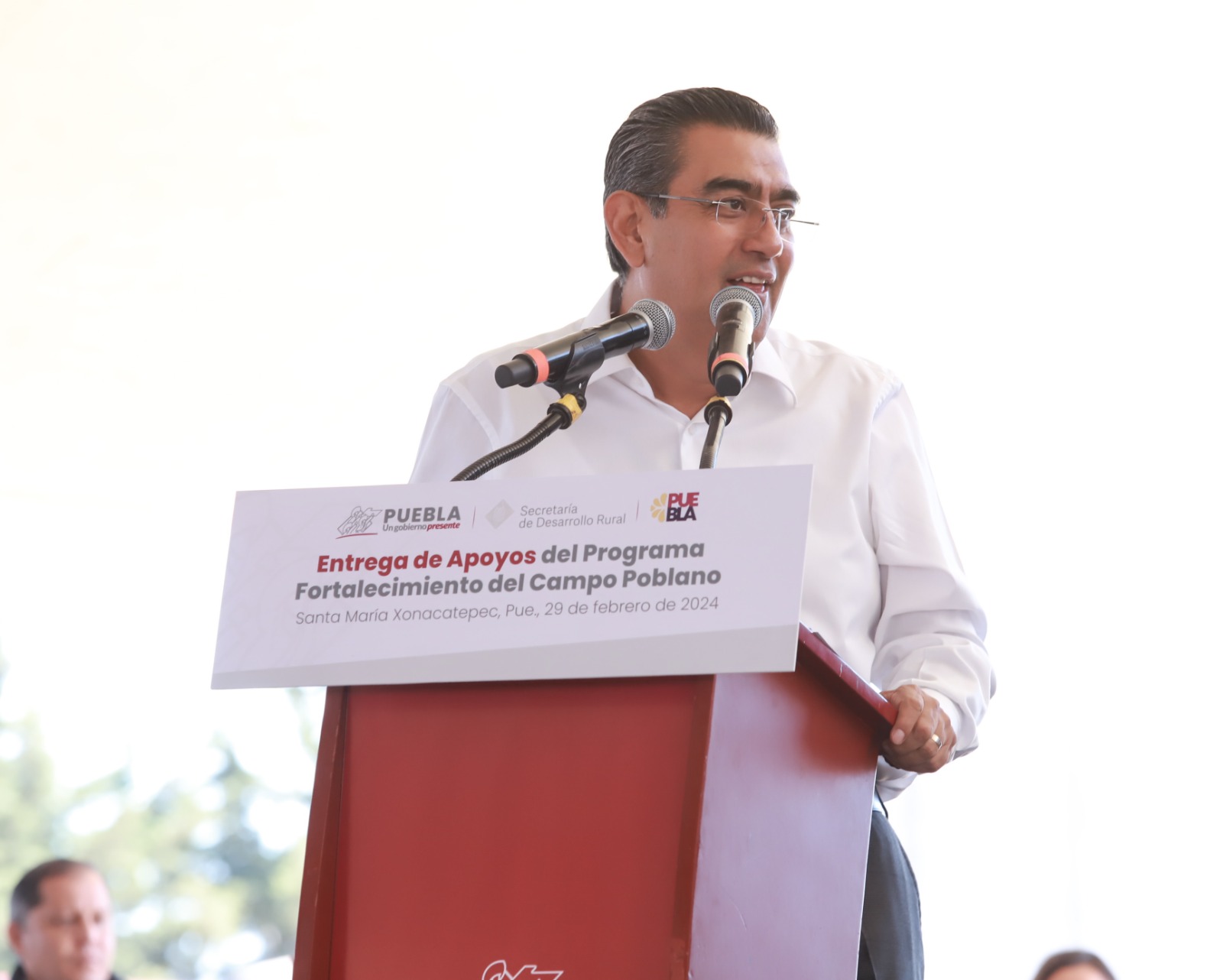 Video desde Puebla: Sergio Salomón entregó apoyo a productores agrícolas y las nuevas instalaciones del poder judicial