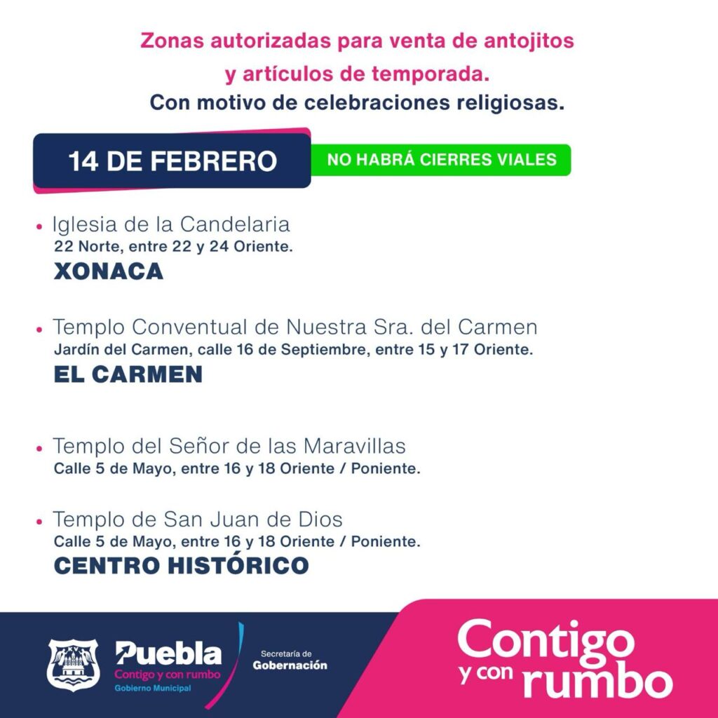Por inicio de cuaresma, Ayuntamiento de Puebla autoriza venta de artículos de temporada en ocho puntos de la ciudad
