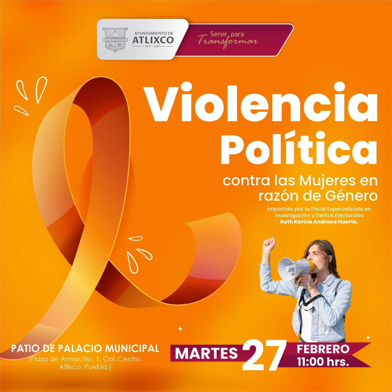 Este martes: Conferencia en Atlixco sobre la violencia política por género