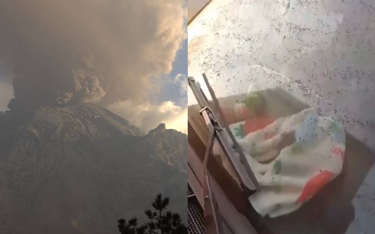 Popocatépetl: Continúa la caída de ceniza en Huejotzingo y otros municipios de Puebla