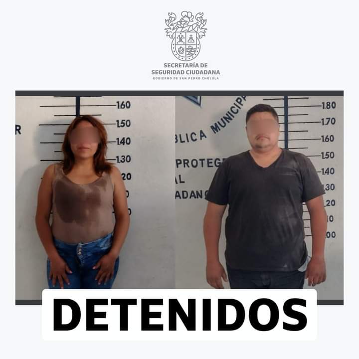 Policía de San Pedro Cholula aclara que pareja detenida estaba ebria y agredía a terceros