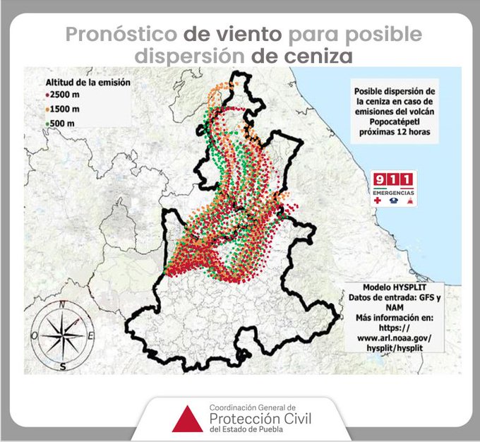 Zona metropolitana, Atlixco y sierras Norte y Nororiental, entre las afectadas por la ceniza: PC