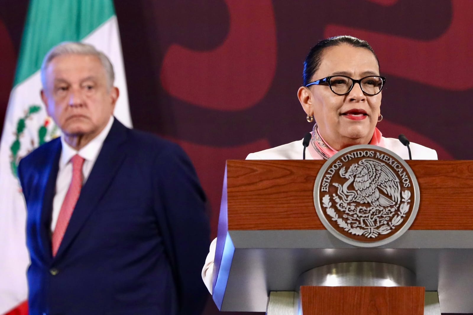 Rosa Icela Rodríguez presenta estrategia de seguridad de candidatos