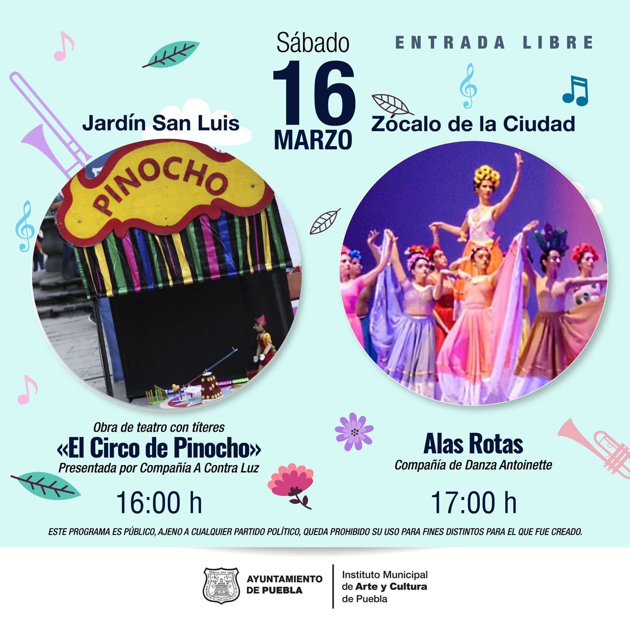 Arte y cultura en Puebla capital este fin de semana
