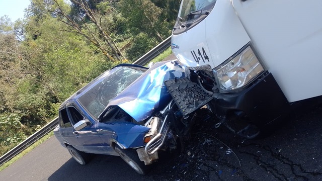 Fuerte accidente sobre la México Tuxpan deja una lesionad en Huauchinango