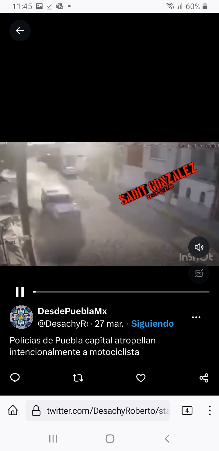 Video desde Puebla: ¡El colmo! policías municipales atropellaron A PROPÓSITO a motociclista