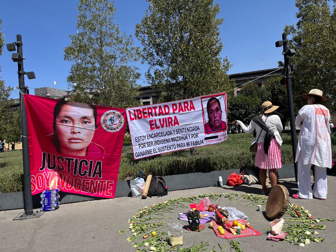 Mujeres de comunidad Mazahua piden libertad para Elvira