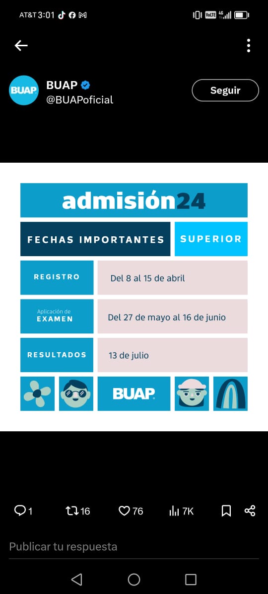 BUAP presenta calendario de proceso de admisión