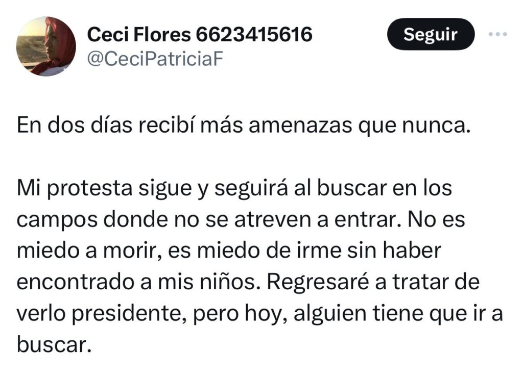 Amenazan a madre buscadora de Sonora que quiso entregar pala a AMLO