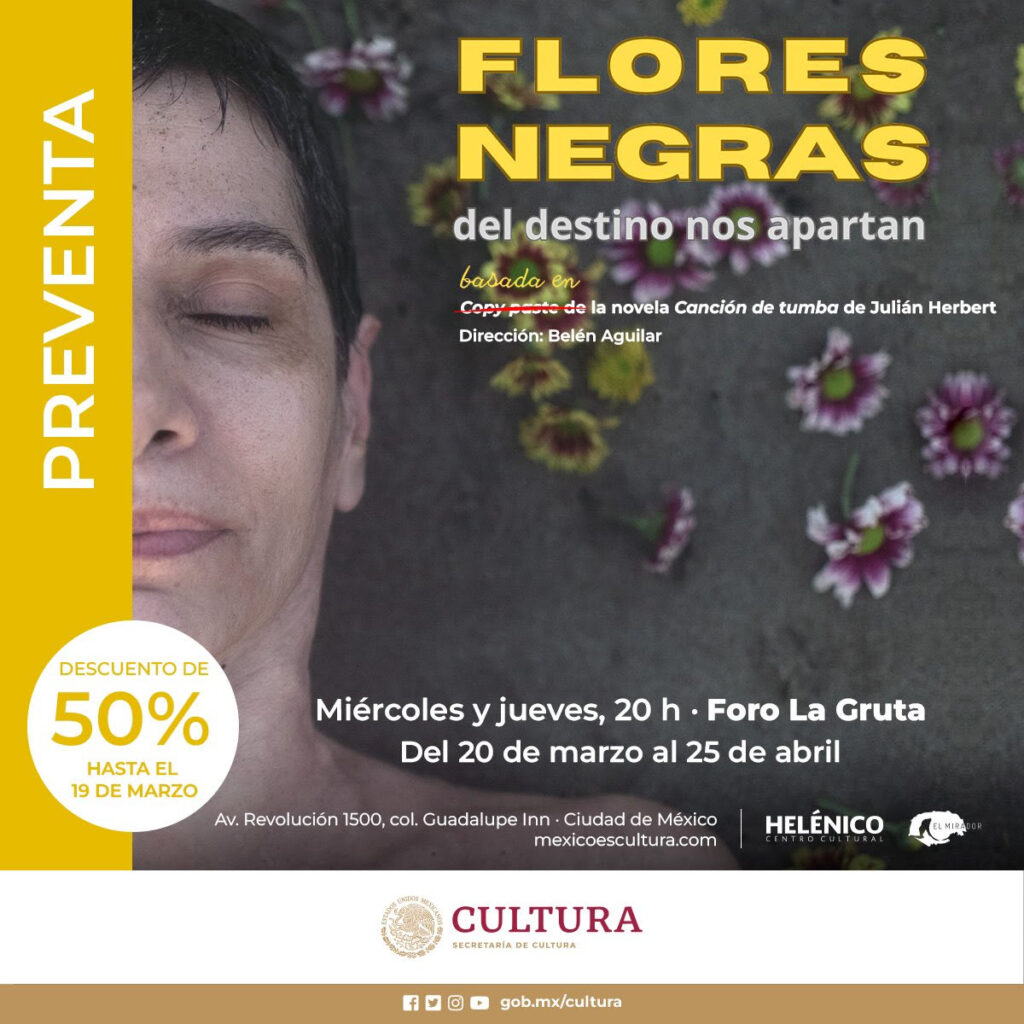 Un relato acerca de la muerte, la creación y la vulnerabilidad llega al Helénico con Flores negras del destino nos apartan