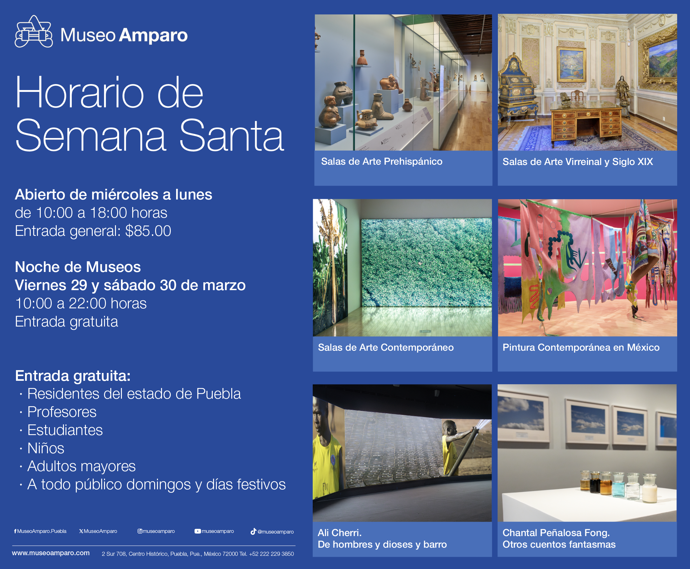 Horario de Semana Santa: Museo Amparo
