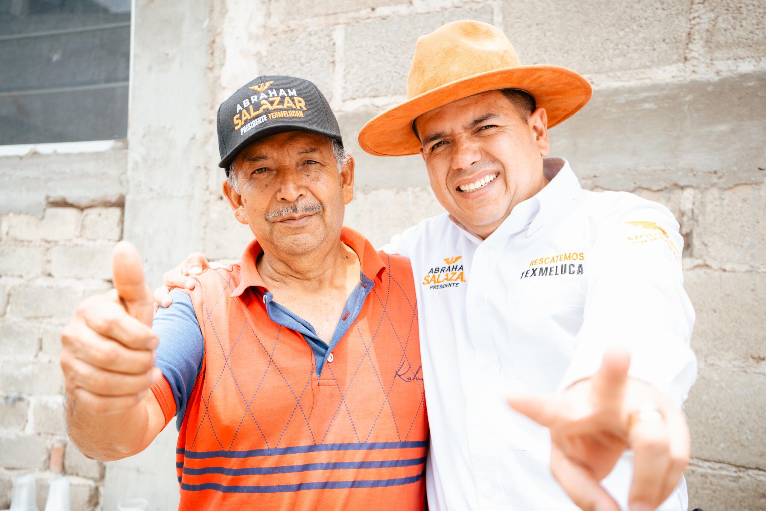 Recorren Abraham Salazar y la fuerza naranja San Rafael Tlanalapan