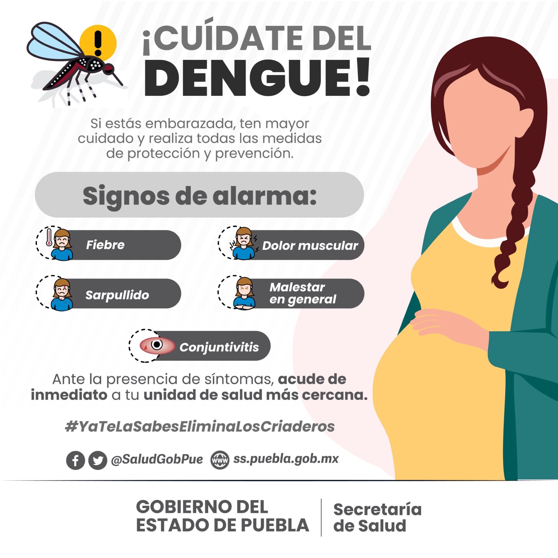 Aumenta dengue en Puebla; detectan 7 enfermos más en 24 horas