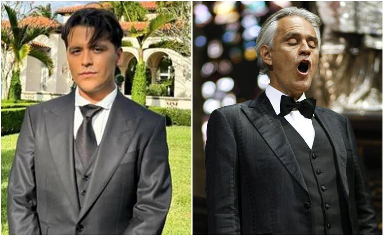 Christian Nodal es el único mexicano en el homenaje a Andrea Bocelli por su 30 aniversario