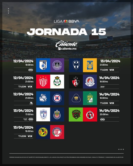 Partidos para hoy Liga MX 2024: quién juega, horarios y dónde ver en vivo la Jornada 15 del Torneo Clausura