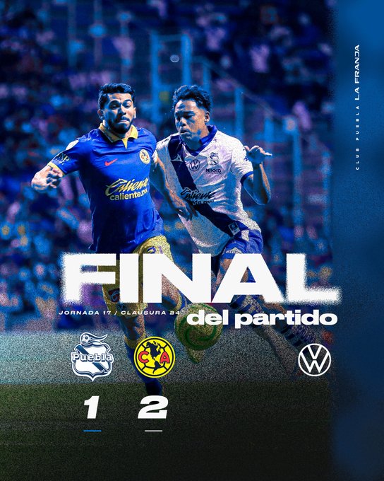 Mientras el Club Puebla firmó el que fue su peor torneo, América consiguió el liderato de la Liga MX con la victoria en el Estadio Cuauhtémoc