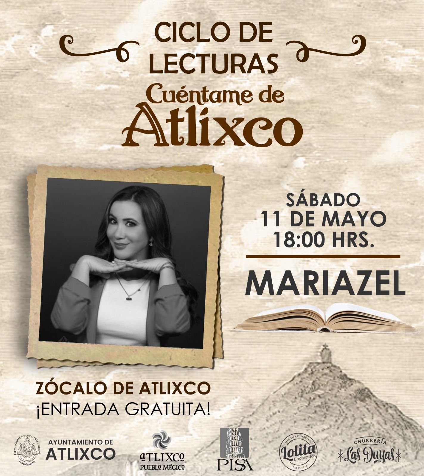 Mariazel narrará ‘Cuéntame de Atlixco” el 11 de mayo