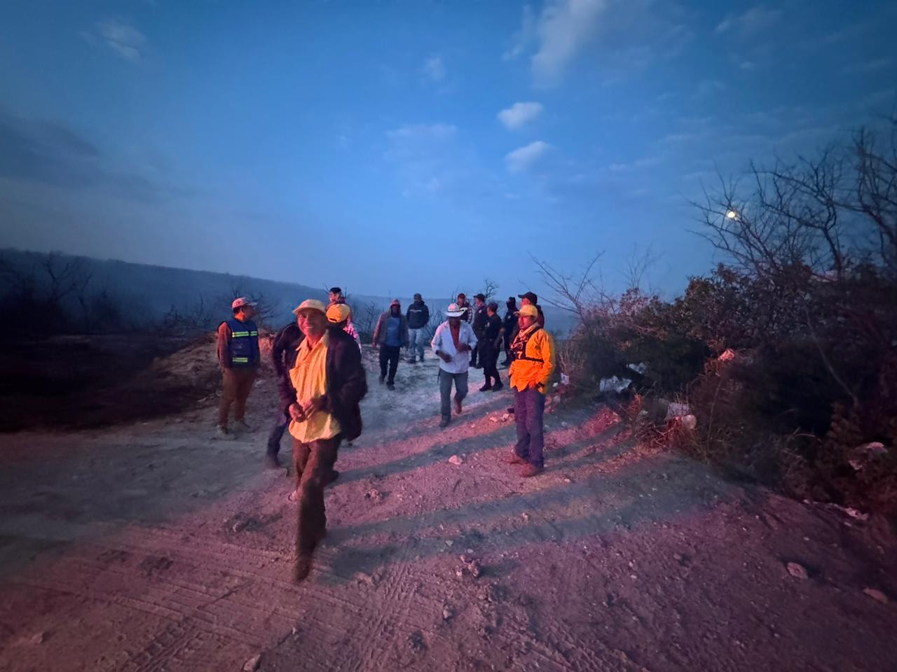 Envían a 30 brigadistas a combatir el incendio forestal en Tepexi 