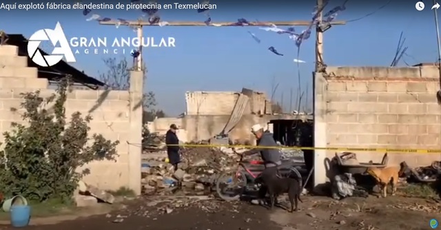 Video Desde Puebla: Explosión en fábrica clandestina de pirotecnia
