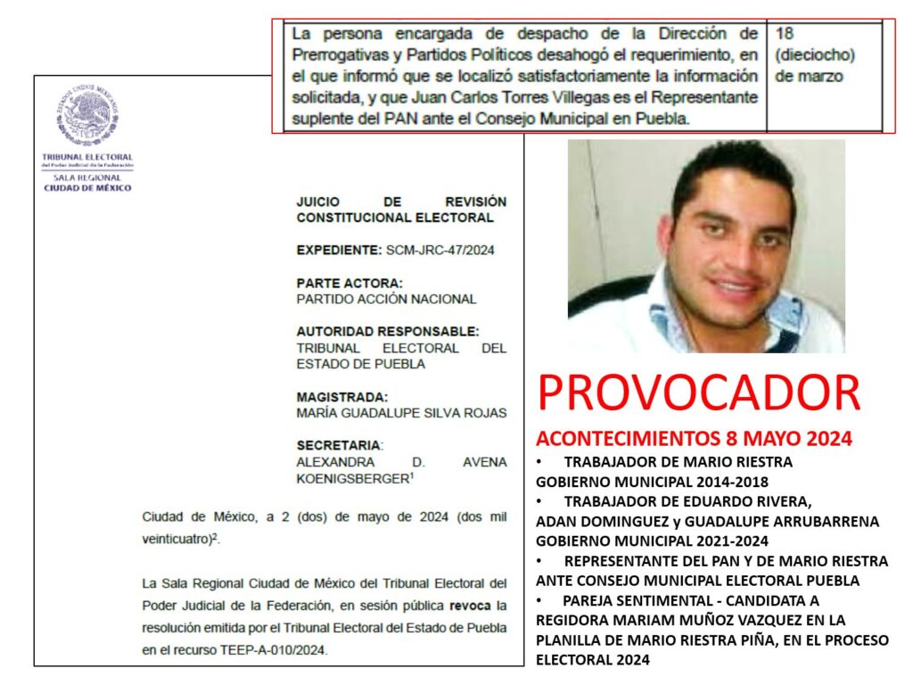 Funcionario del ayuntamiento representante del PAN, acusado de provocar a Violeta Lagunes