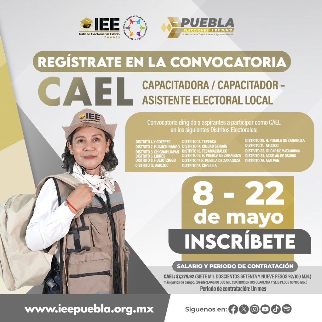 IEE abre convocatoria para capacitadores y asistentes electorales 