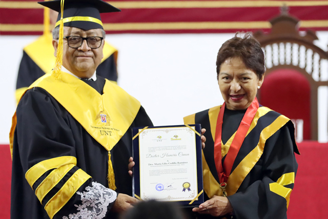 BUAP: Rectora Lilia Cedillo recibe Doctorado Honoris Causa de la Universidad Nacional de Trujillo