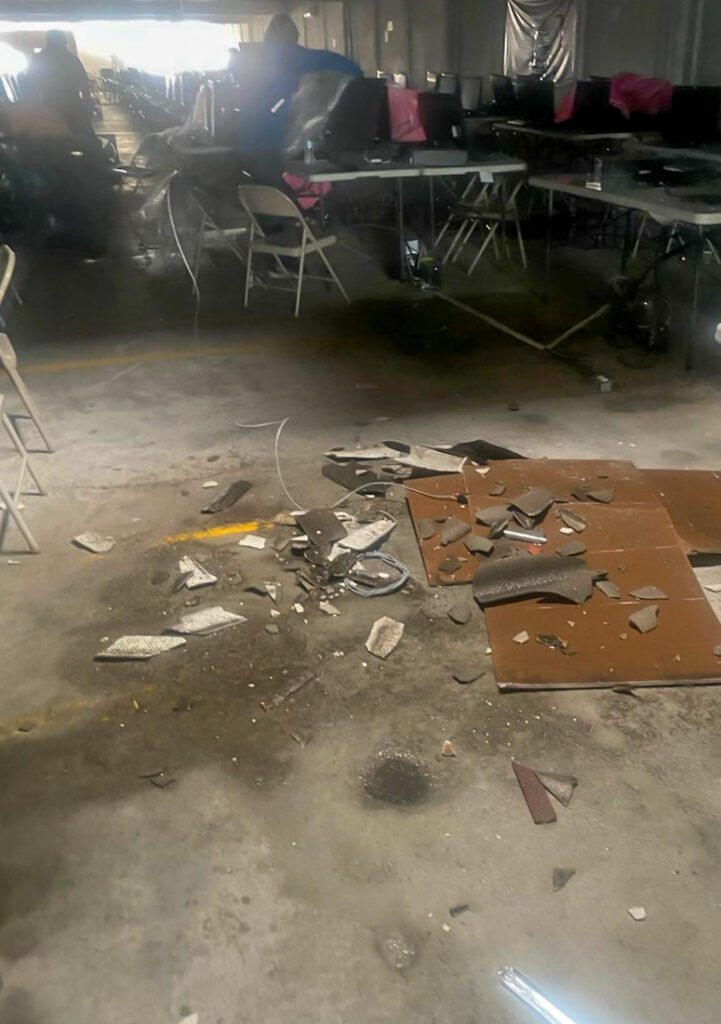 Lluvia causa daños en las instalaciones del IEE