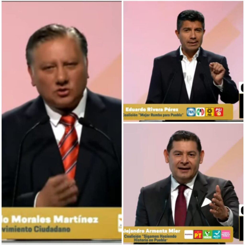 DEBATE: Candidatos a la gubernatura de Puebla chocan en seguridad y desarrollo