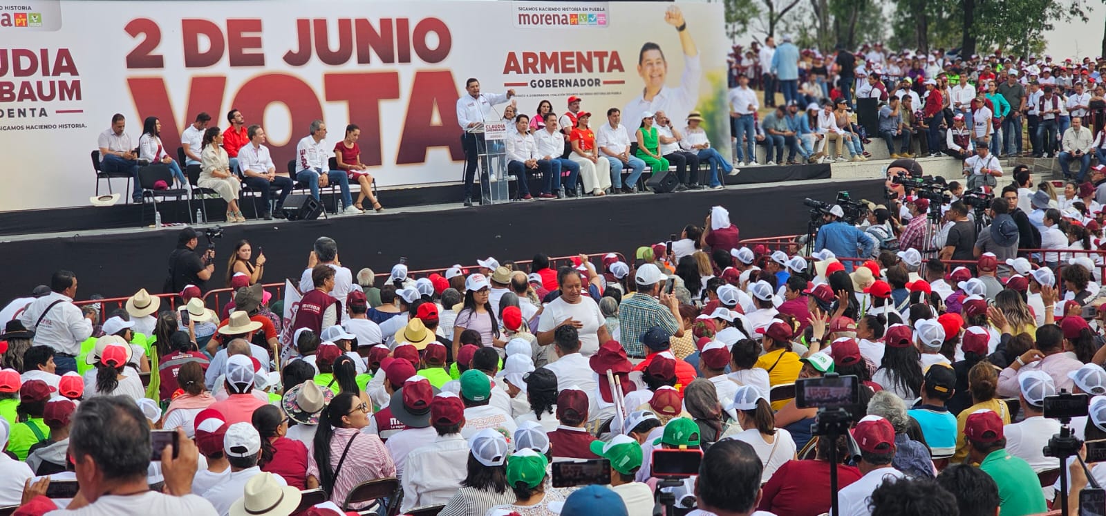Video desde Puebla: Alejandro Armenta y Claudia Sheinbaum cierran campaña