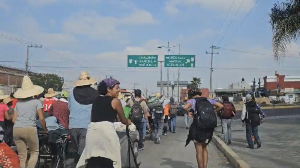 Así cruzó la caravana migrante por Puebla