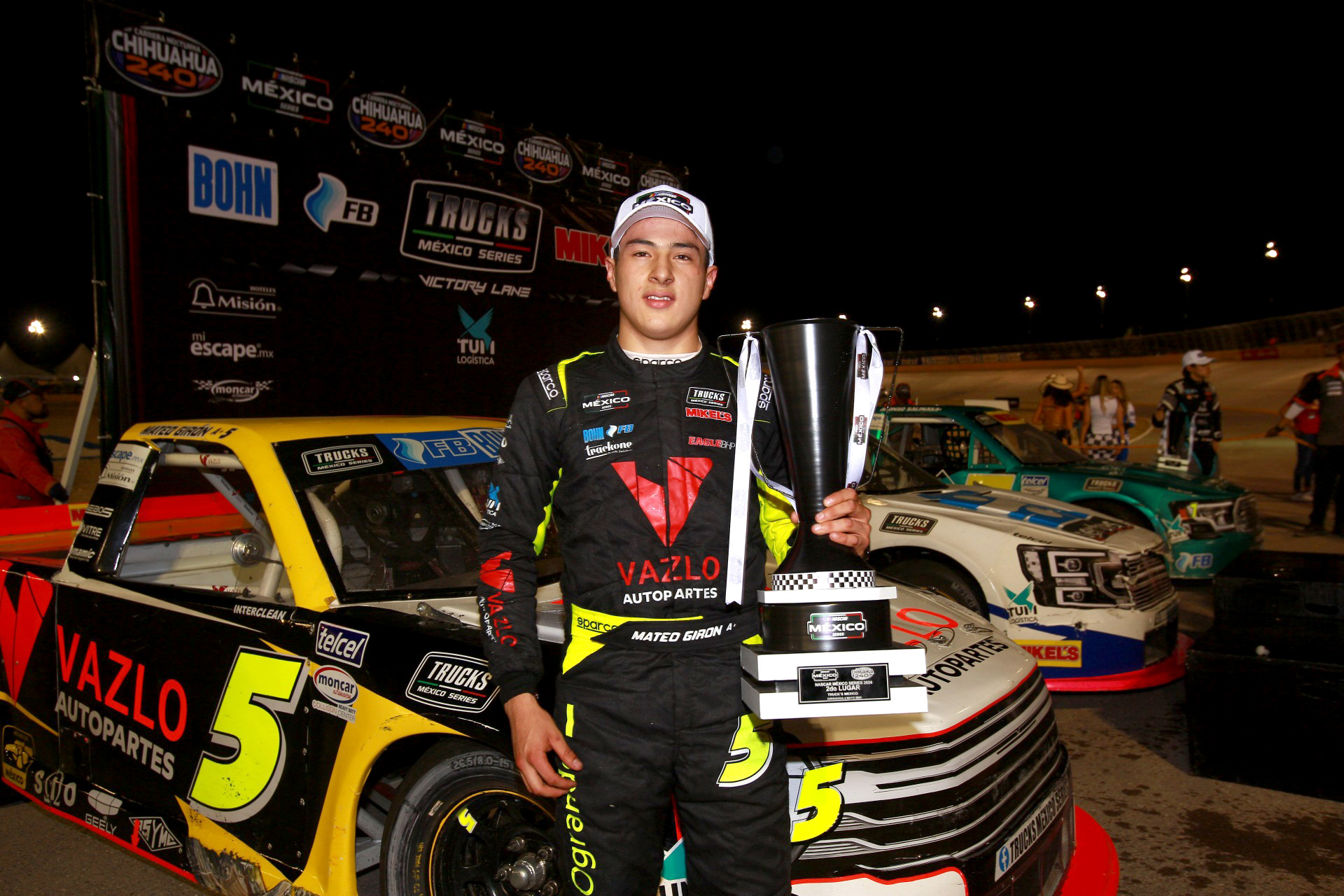 Mateo Girón, subió al podio de Trucks México Series en el Dorado Speedway