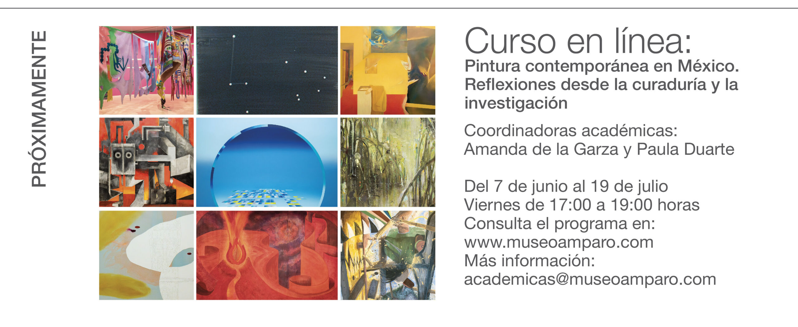 Agenda del 1º al 15 de mayo de 2024 : Museo Amparo