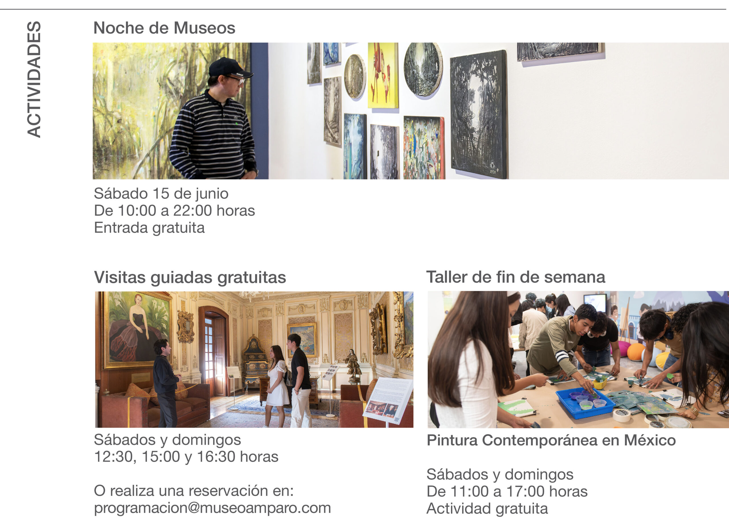 Agenda del 1º al 15 de junio de 2024 : Museo Amparo