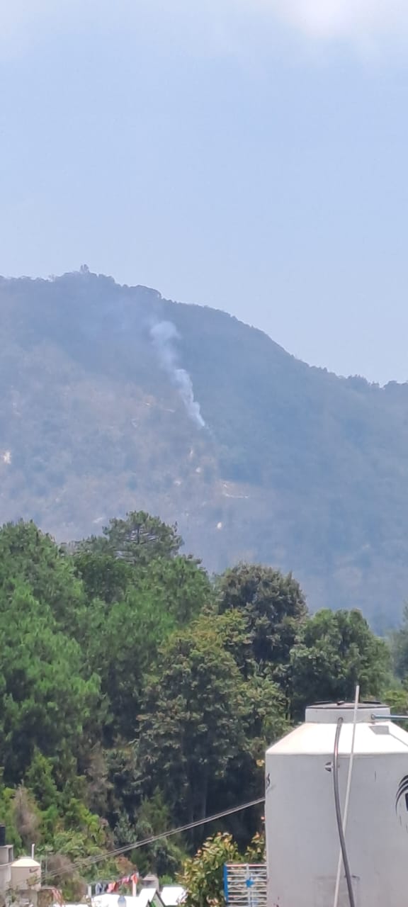 Fotonota: Reportan reactivación de incendio forestal en Juan Galindo, pero Seporoci lo desmiente